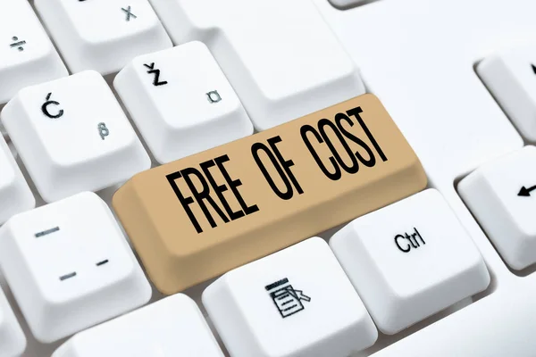 Text Sign Showing Free Cost Business Approach Price Trial Version — Foto de Stock