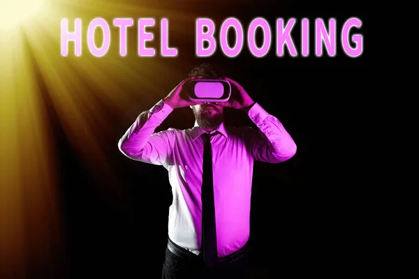 Conceptual Display Hotel Booking Internet Concept Online Reservations Presidential Suite — Fotografia de Stock