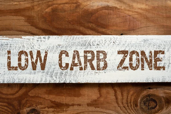 Text Sign Showing Low Carb Zone Business Approach Healthy Diet — Stock fotografie