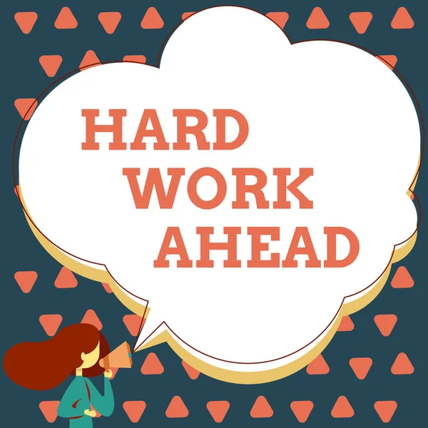 Handwriting Text Hard Work Ahead Business Overview Lot Job Expected — Foto de Stock
