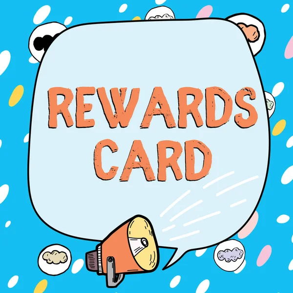 Handwriting Text Rewards Card Conceptual Photo Help Earn Cash Points — Stockfoto