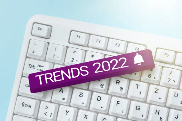 Writing Displaying Text Trends 2022 Business Approach Upcoming Year Prevailing — Stok fotoğraf