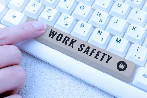 Inspiration Showing Sign Work Safety Concept Meaning Policies Control Place — Stockfoto