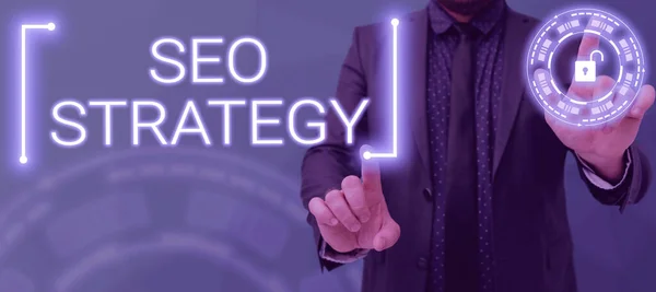 Text Showing Inspiration Seo Strategy Word Written Techniques Tactics Increase — Stockfoto