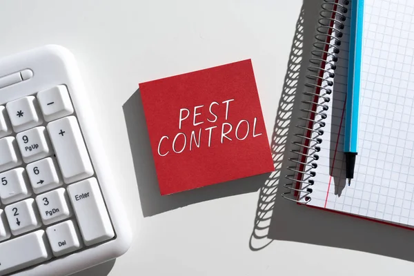 Writing Displaying Text Pest Control Word Killing Destructive Insects Attacks — Fotografia de Stock