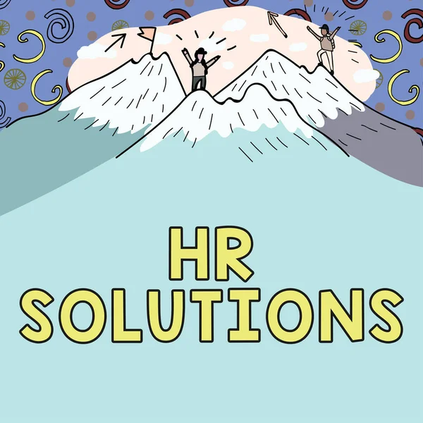 Text Sign Showing Solutions Word Written Outsourced Human Resources Consultancy — Fotografia de Stock
