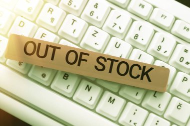 Writing displaying text Out Of Stock, Conceptual photo Not available anymore outside the standard rate of market -49061