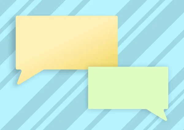 Rectangular Chat Creative Stripes Displaying Web Banners — Stok fotoğraf