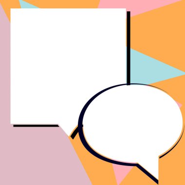 Design Drawing Of Some Comic Frames As Background With Speech Bubbles