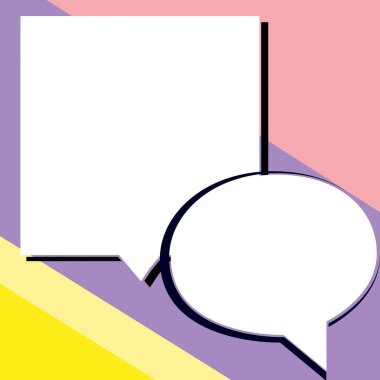 Design Drawing Of Some Comic Frames As Background With Speech Bubbles