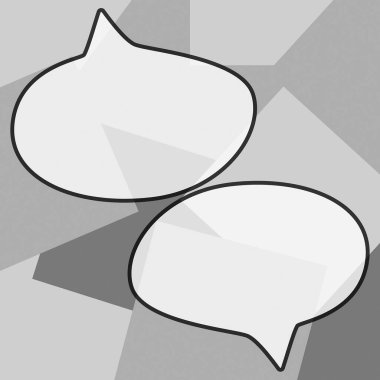 Design Drawing Of Some Comic Frames As Background With Speech Bubbles