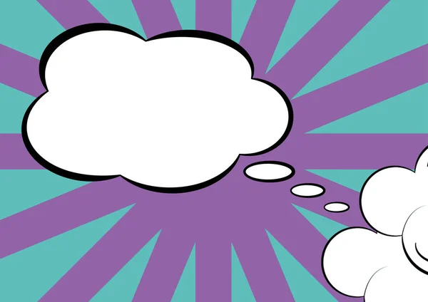 Cloud Thought Bubble With Template For Web Banners And Advertising.