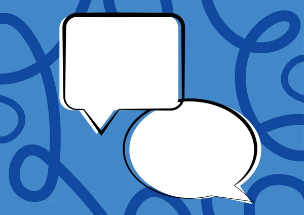 Blank Speech Bubble Engaging Conversations Doodles —  Fotos de Stock