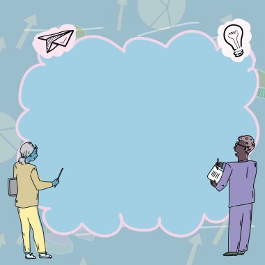 Teacher Holding Pointer Presenting New Ideas. Researcher Showing Concepts