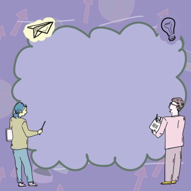 Teacher Holding Pointer Presenting New Ideas. Researcher Showing Concepts