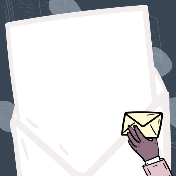 Professional Holding Letter Envelope Memorandum — ストックベクタ