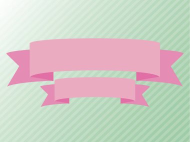 Blank Color Ribbons Displaying Creative Banner For Advertisement.