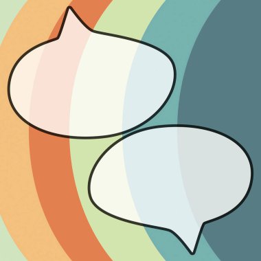 Design Drawing Of Some Comic Frames As Background With Speech Bubbles