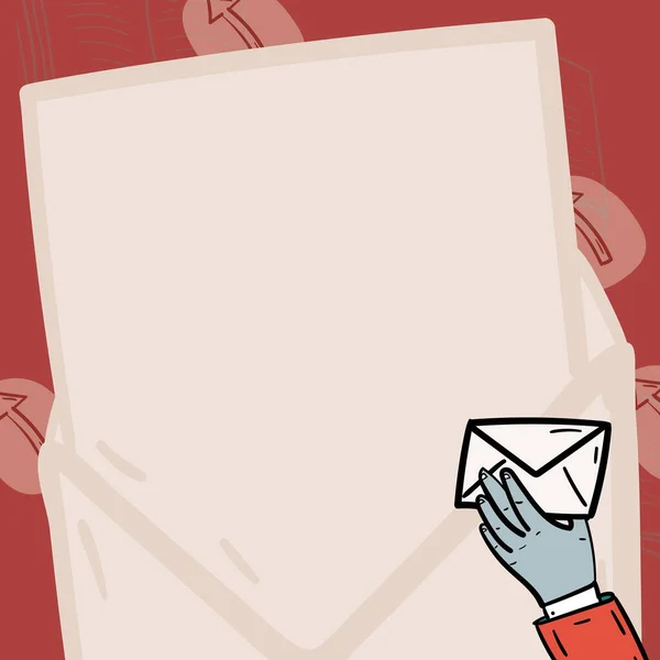 Professional Holding Letter Envelope Memorandum — Stockový vektor