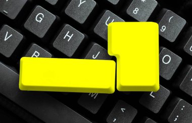 Bilgisayar Klavyesi ve Sembol. İletişim için Bilgi Ortamı.