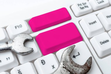 Bilgisayar Klavyesi ve Sembol. İletişim için Bilgi Ortamı.