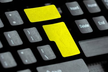 Bilgisayar Klavyesi ve Sembol. İletişim için Bilgi Ortamı.