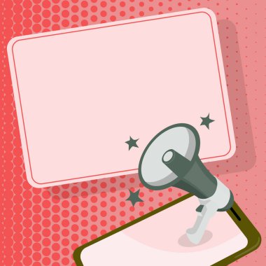 Ayrıntılı Rapor Veren Önemli İleti Gösteren Megafon