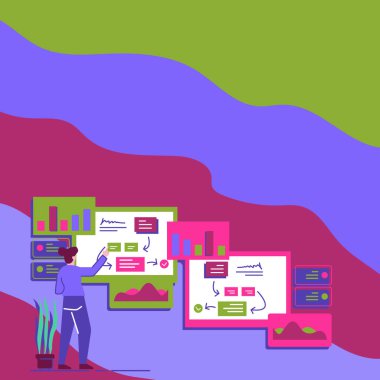 Important Message Presented On Board With Charts And Arrows Around.