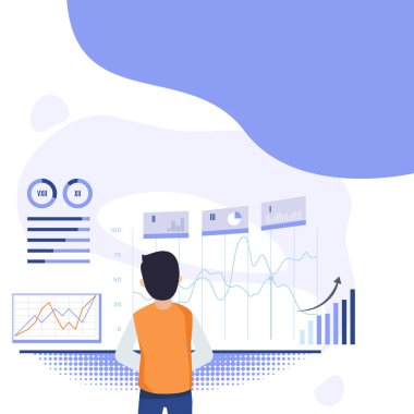 Businessman Looking At A Chart And Presenting Crucial Graphs And Charts