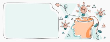 Man Thinking New Brilliant Ideas Shown On Presentation Board.