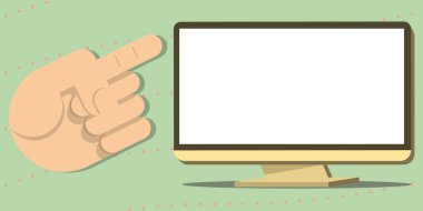 One Finger Pointing At Screen With Important Information