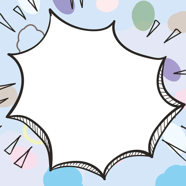 Design Drawing Some Comic Frames Background Speech Bubbles — 图库矢量图片
