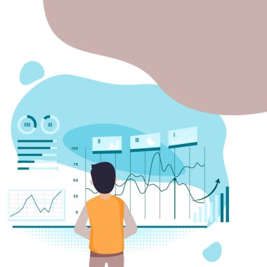 Businessman Looking At A Chart And Presenting Crucial Graphs And Charts