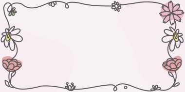 Renkli çiçekler ve ahenkli düzenlenmiş yeşilliklerle donatılmış çerçeve.