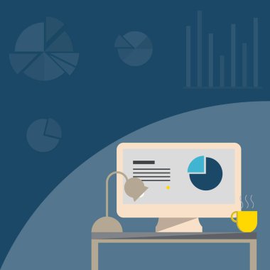 Desktop Resting On A Table Beside Coffee Mug And Light Lamp