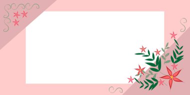 Çerçevenin içinde yapraklar, çiçekler ve önemli duyurular var..