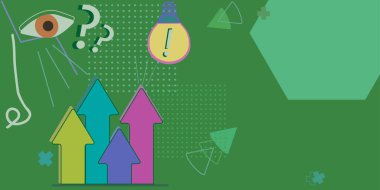 Arrow Pointing Upwards Financial Plackard With Laptop And Letter