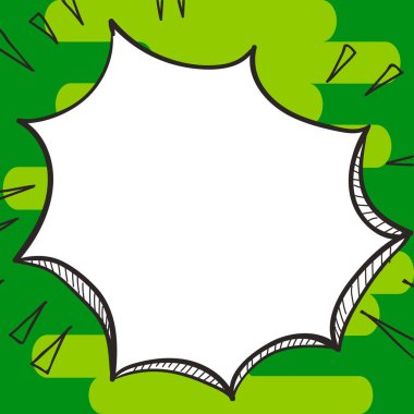 Design Drawing Of Some Comic Frames As Background With Speech Bubbles