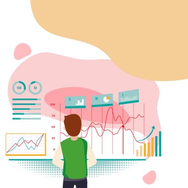 Businessman Looking At A Chart And Presenting Crucial Graphs And Charts