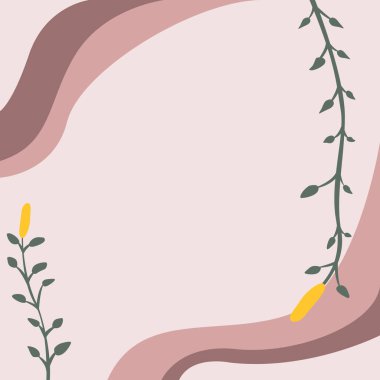 Renkli çiçekler ve ahenkli düzenlenmiş yeşilliklerle donatılmış çerçeve.