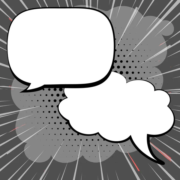 Design Drawing Of Some Comic Frames As Background With Speech Bubbles