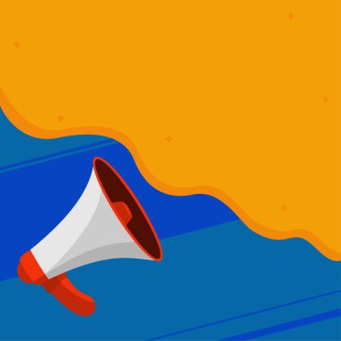 Muhabbet Baloncuğuyla Megafon Çizimi Yeni Duyuruyu Gösteriyor.