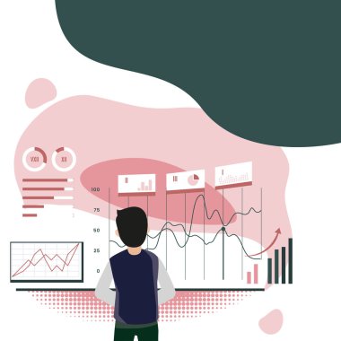 Businessman Looking At A Chart And Presenting Crucial Graphs And Charts