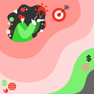 Standing Businesswoman Presenting Recent Innovative Ideas.