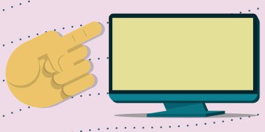 One Finger Pointing At Screen With Important Information