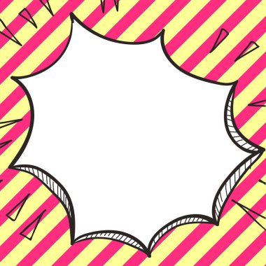 Design Drawing Of Some Comic Frames As Background With Speech Bubbles