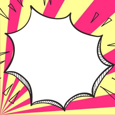 Design Drawing Of Some Comic Frames As Background With Speech Bubbles