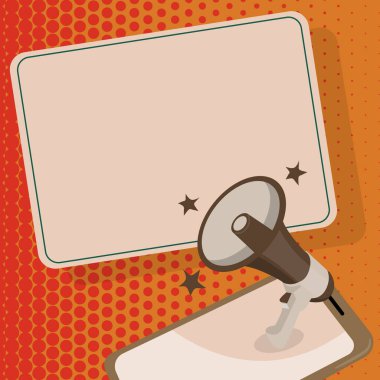 Ayrıntılı Rapor Veren Önemli İleti Gösteren Megafon