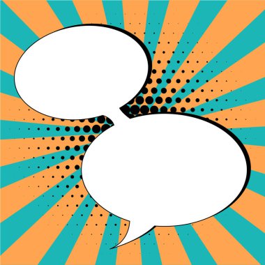 Design Drawing Of Some Comic Frames As Background With Speech Bubbles