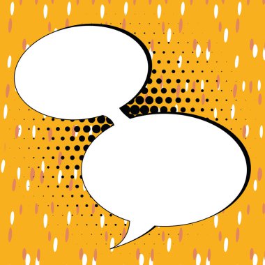 Design Drawing Of Some Comic Frames As Background With Speech Bubbles